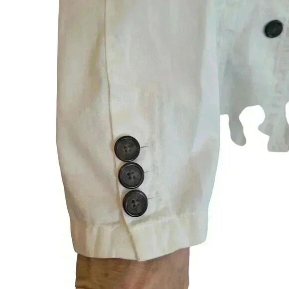 Eddie Bauer Women's Winter White Cotton Blazer Jacket NEW - Picture 7 of 11